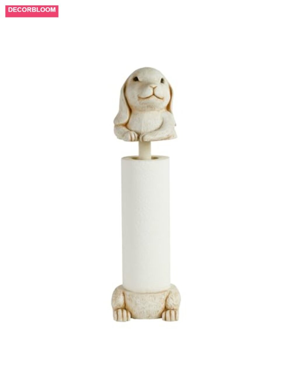 Vintage Rabbit Paper Towel Holder Countertop Easy Tear Metal